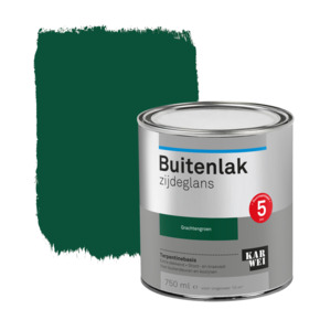 Karwei buitenlak zijdeglans gracht groen 750 ml
