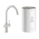 Grohe Red Compact keukenkraan met C-uitloop en 4 liter kokend water boiler Supersteel