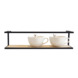 Hout/metalen wandrek Puck