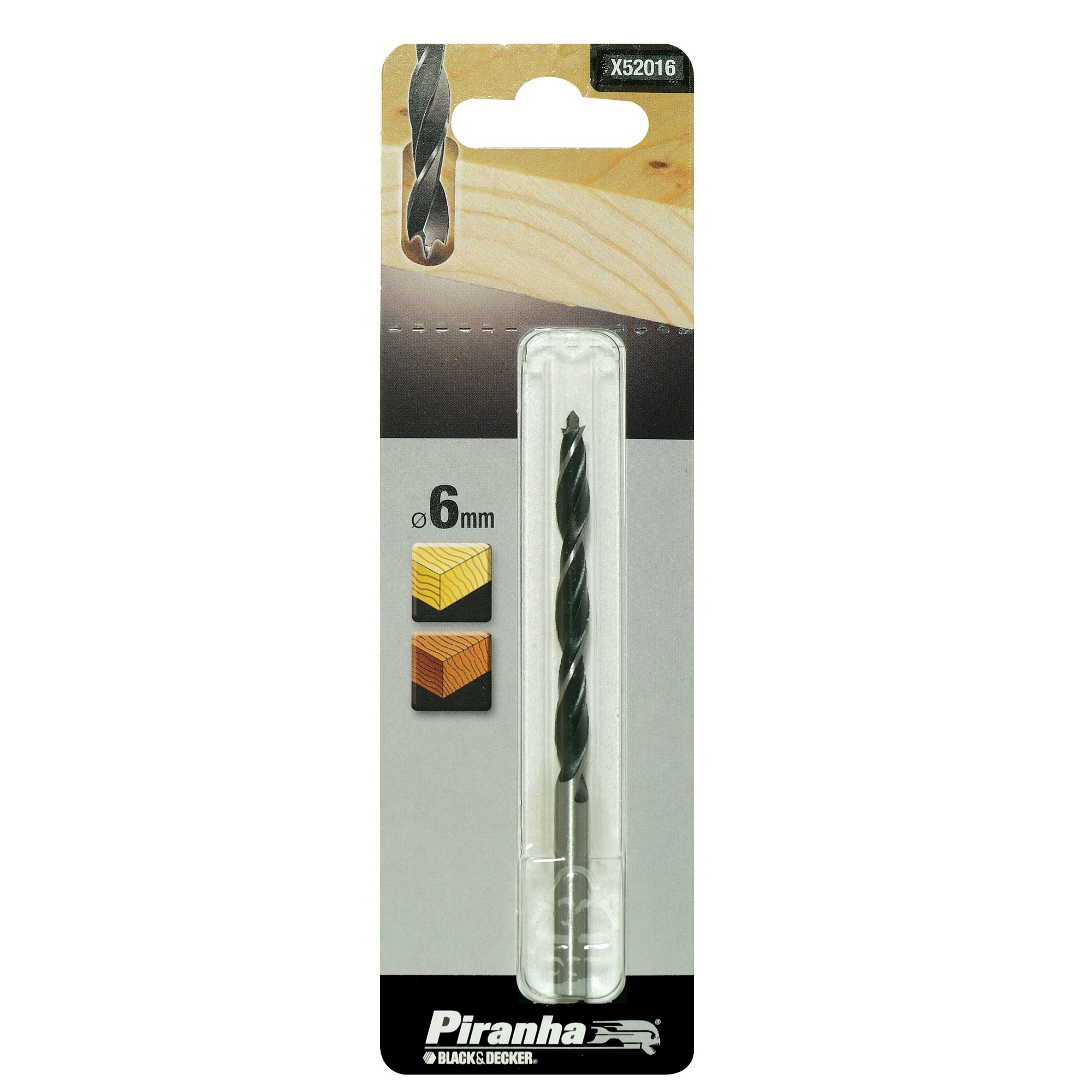 Piranha Houtspiraalboor X52016 6 Mm piranha kopen in de aanbieding