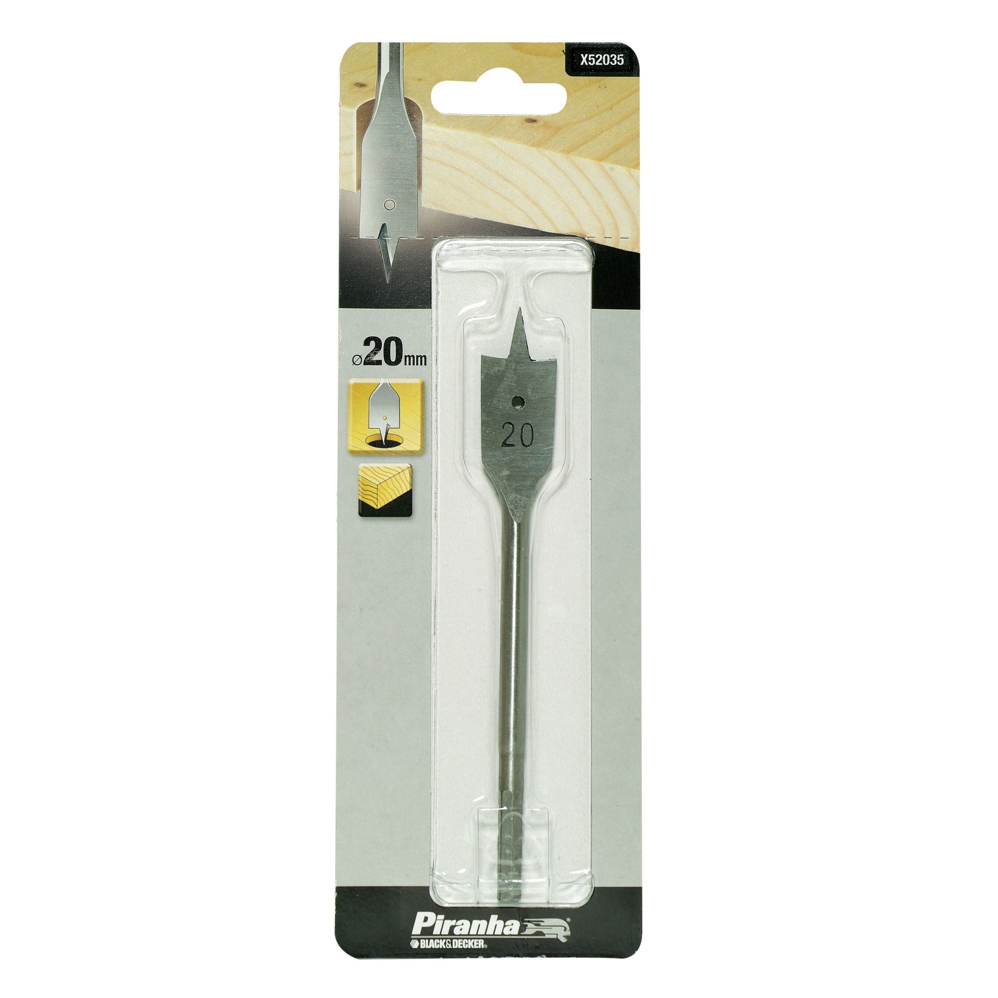 Piranha Platte Houtboor X52035 20 Mm piranha kopen in de aanbieding