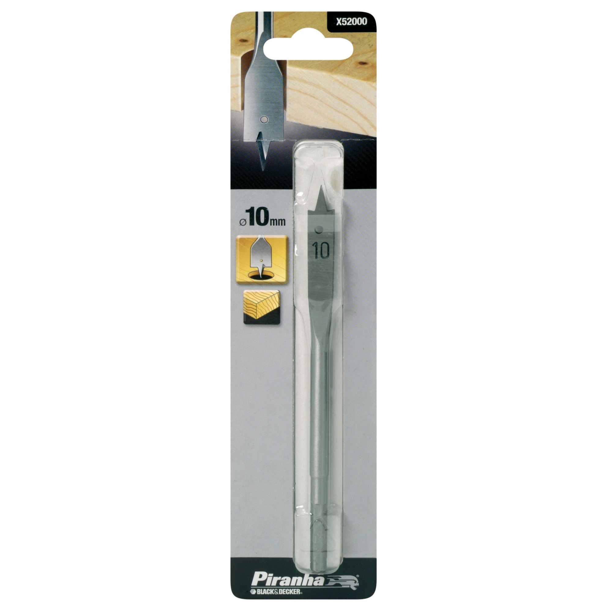 Piranha Platte Houtboor X52000 10 Mm piranha kopen in de aanbieding