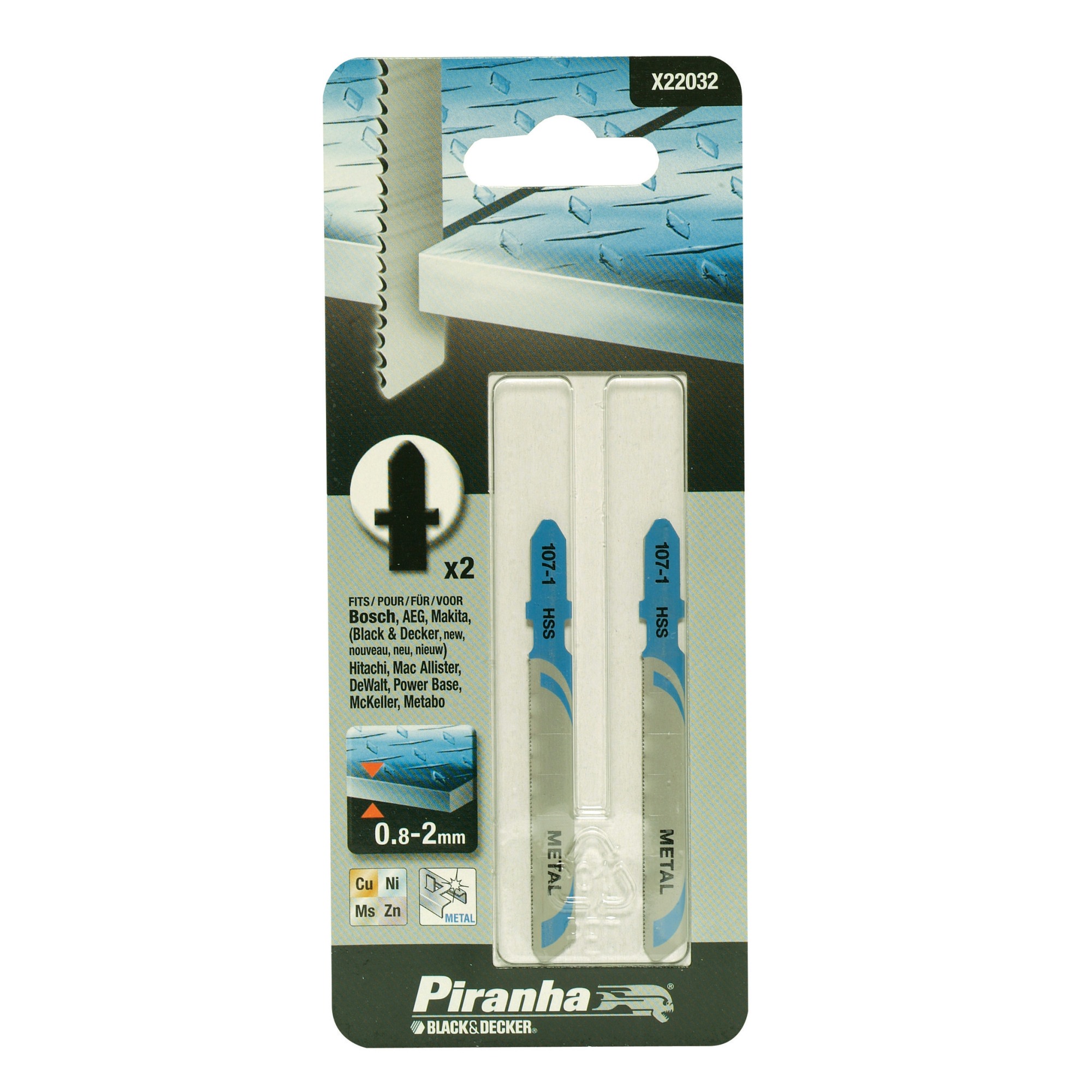Piranha Decoupeerzaagblad X22032 T Schacht 2 Stuks Voor Metaal piranha kopen in de aanbieding