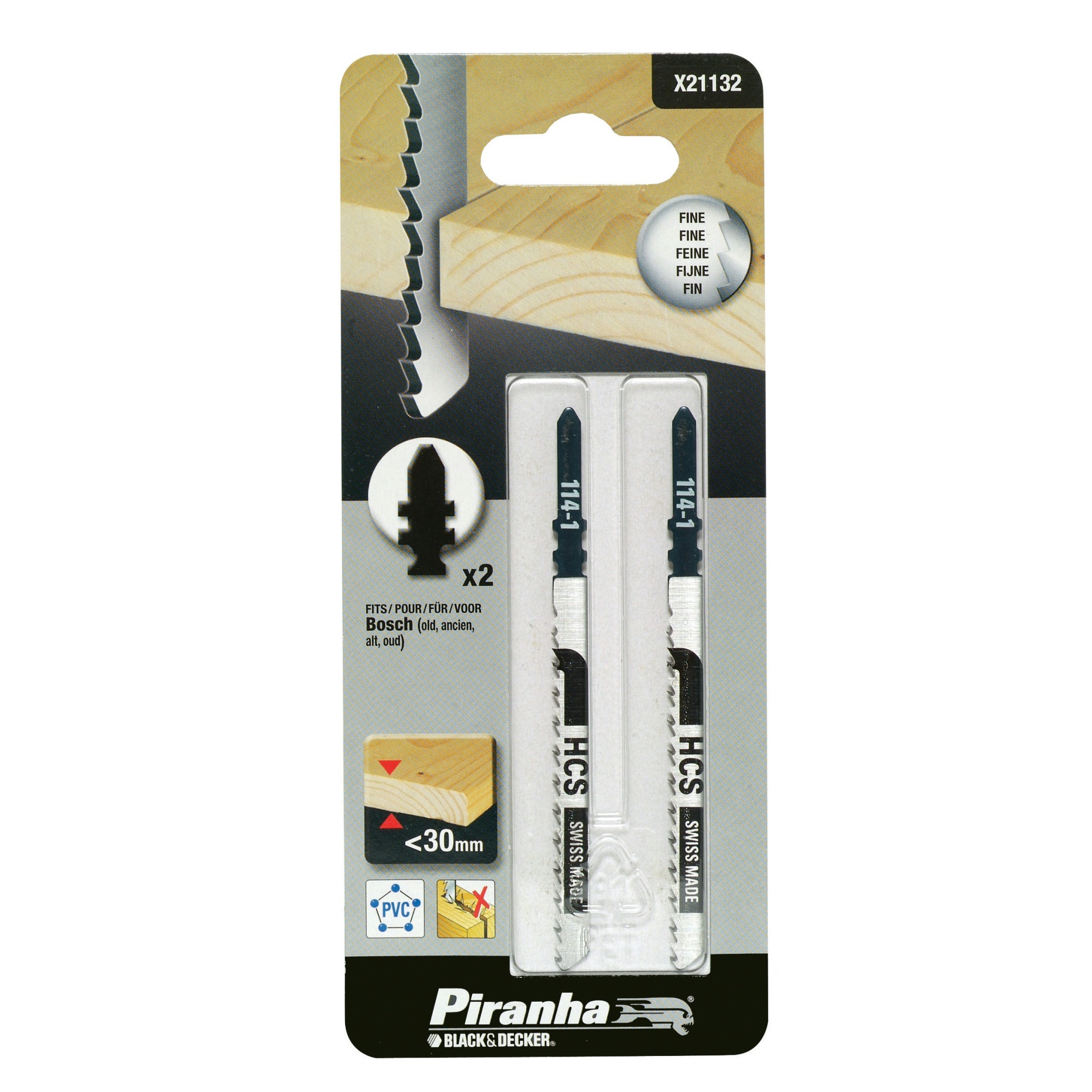 Piranha Decoupeerzaagblad X21132 Voor Oude Bosch Schacht 2 Stuks Hout piranha kopen in de aanbieding