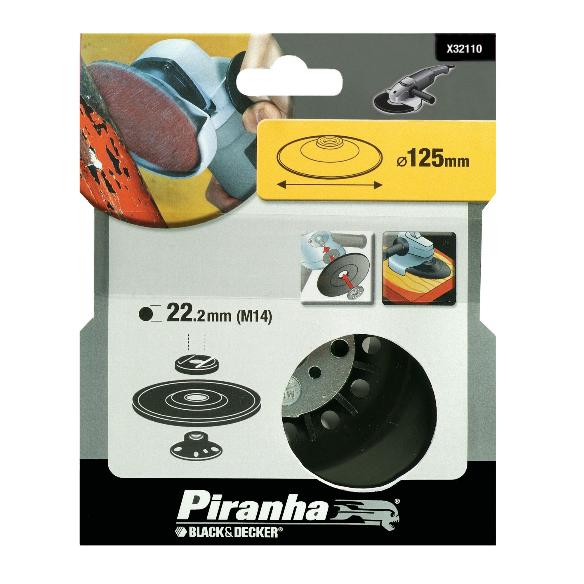 Piranha Steunschijf X32110 Nylon 125 Mm Voor Haakse Slijper piranha kopen in de aanbieding