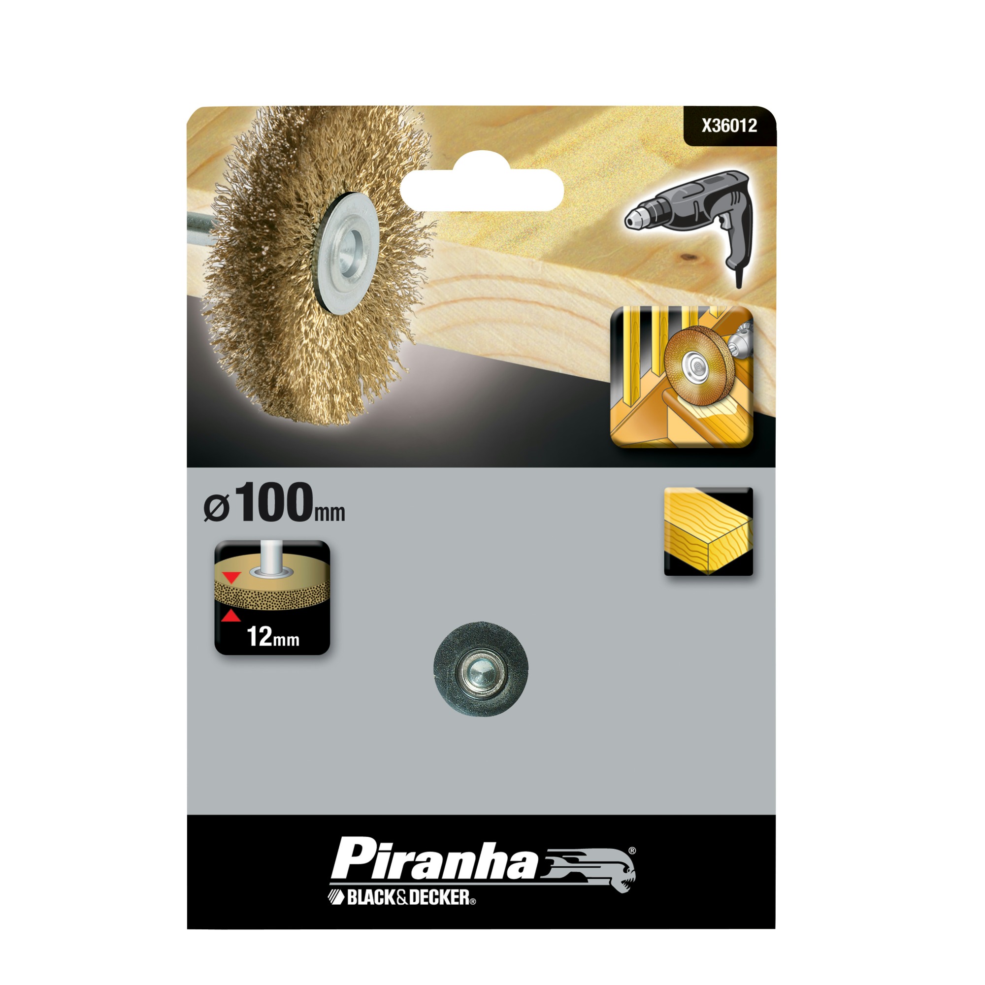 Piranha Hi Tech Staaldraadborstel X36012 Messing 100 Mm piranha kopen in de aanbieding