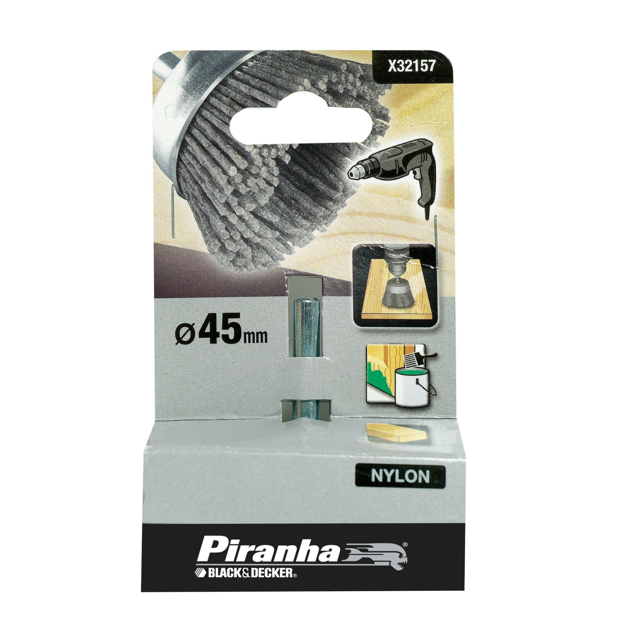 Piranha Hi Tech Nylondraadborstel X32157 45 Mm piranha kopen in de aanbieding
