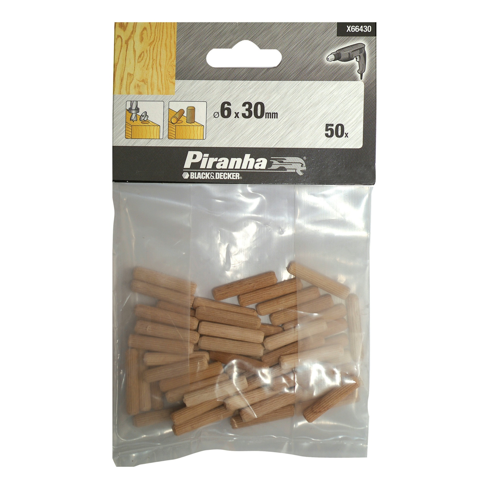 Piranha Deuvels X66430 6X30 Mm 50 Stuks piranha kopen in de aanbieding