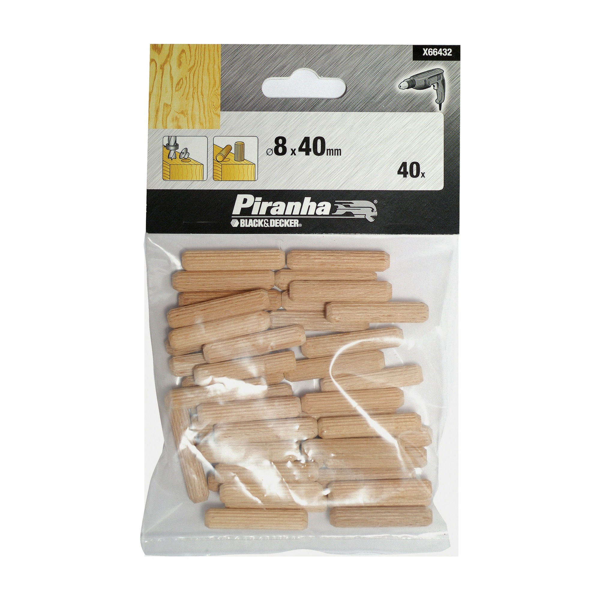Piranha Deuvels X66432 8X40 Mm 40 Stuks piranha kopen in de aanbieding