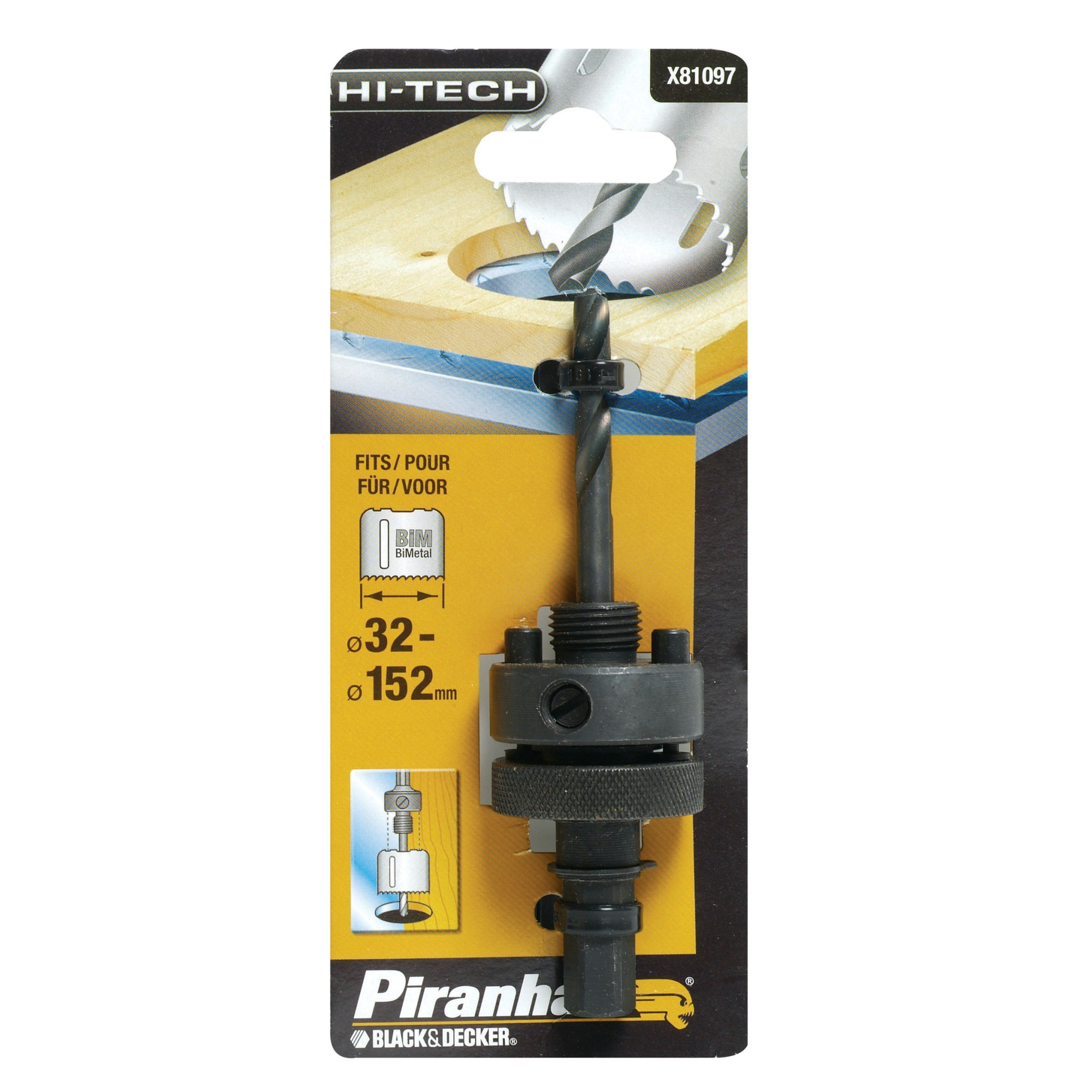 Piranha Hi Tech Adapter X81097 Voor Bi Metalen Gatenzagen 32 152 Mm piranha kopen in de aanbieding