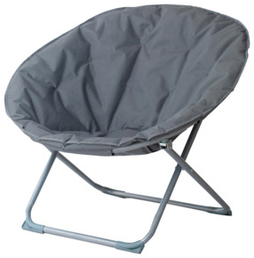 Padded klapstoel rond grijs 67 x 80 x 78 cm
