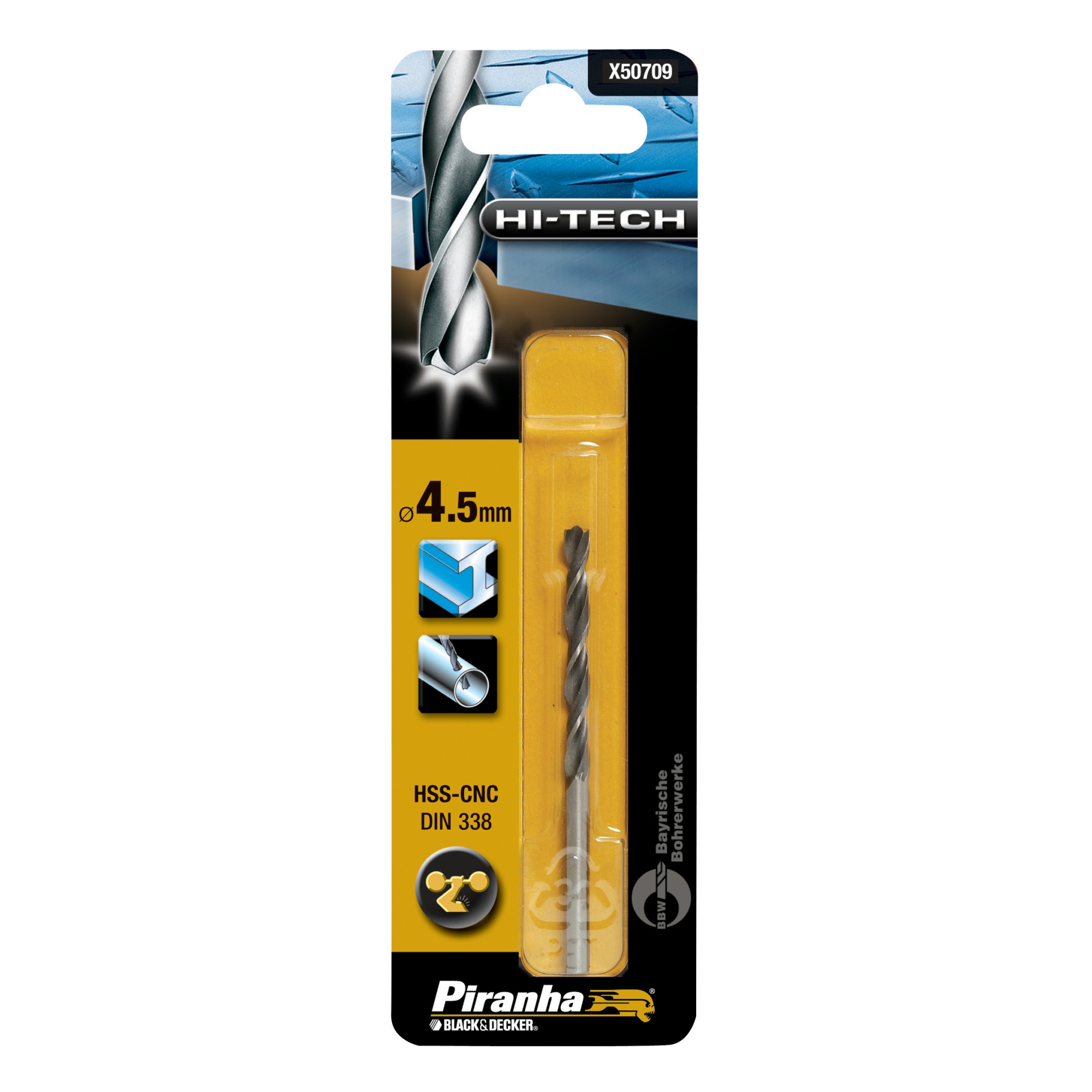 Piranha Hi Tech Metaalboor X50709 Hss Cnc 45 Mm piranha kopen in de aanbieding