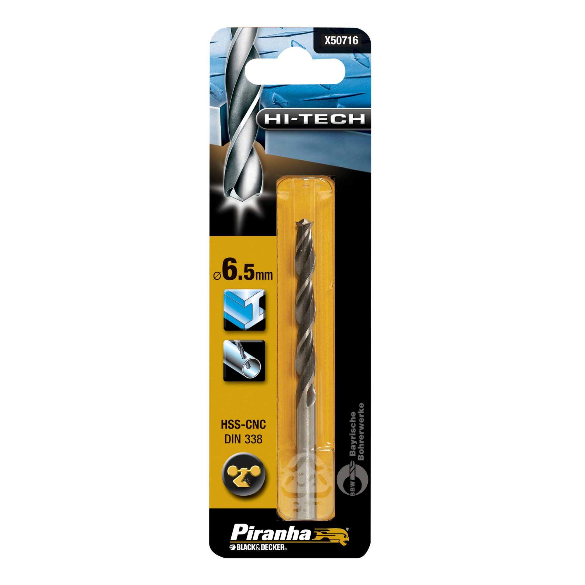 Piranha Hi Tech Metaalboor X50716 Hss Cnc 65 Mm piranha kopen in de aanbieding