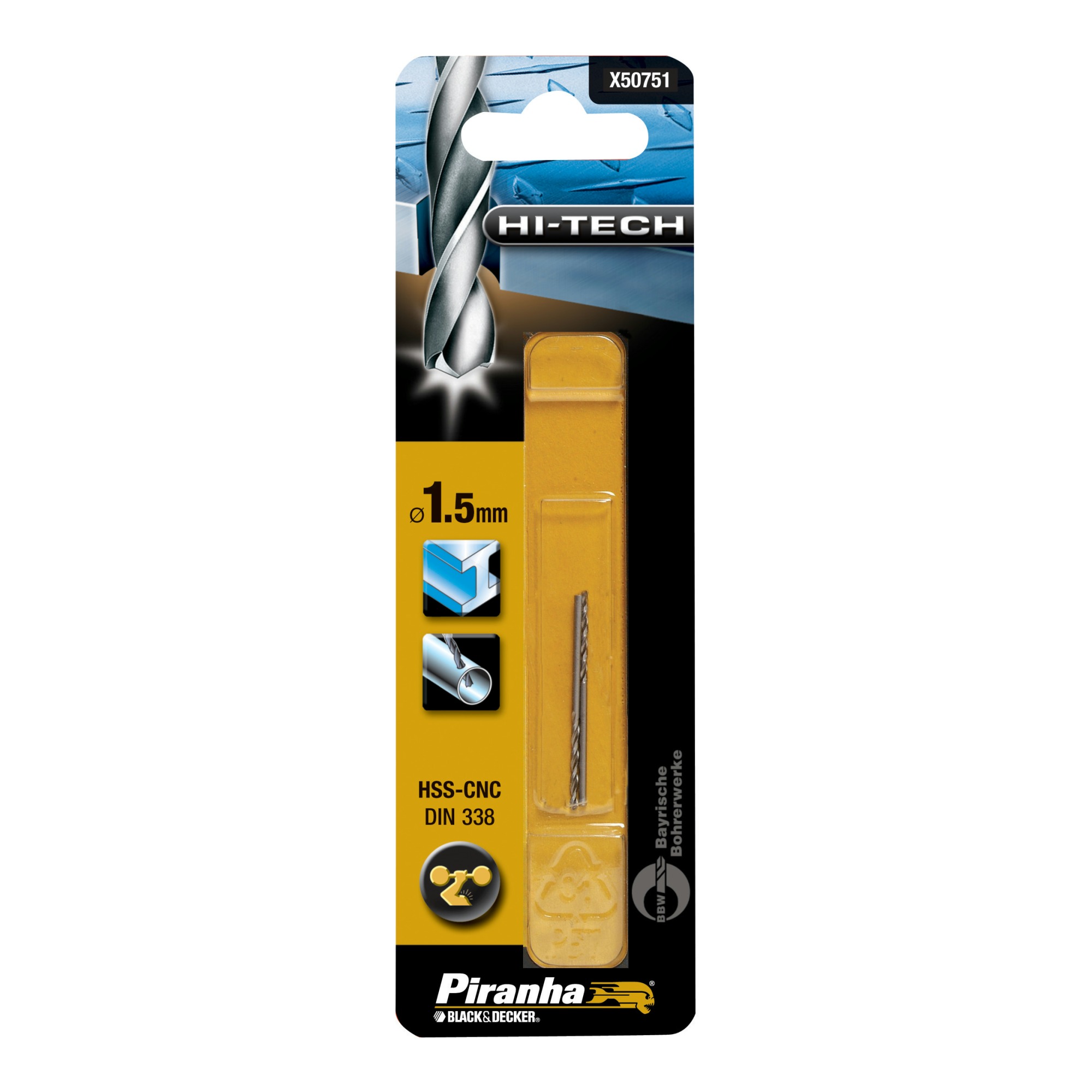 Piranha Hi Tech Metaalboor X50751 Hss Cnc 15 Mm 2 Stuks piranha kopen in de aanbieding