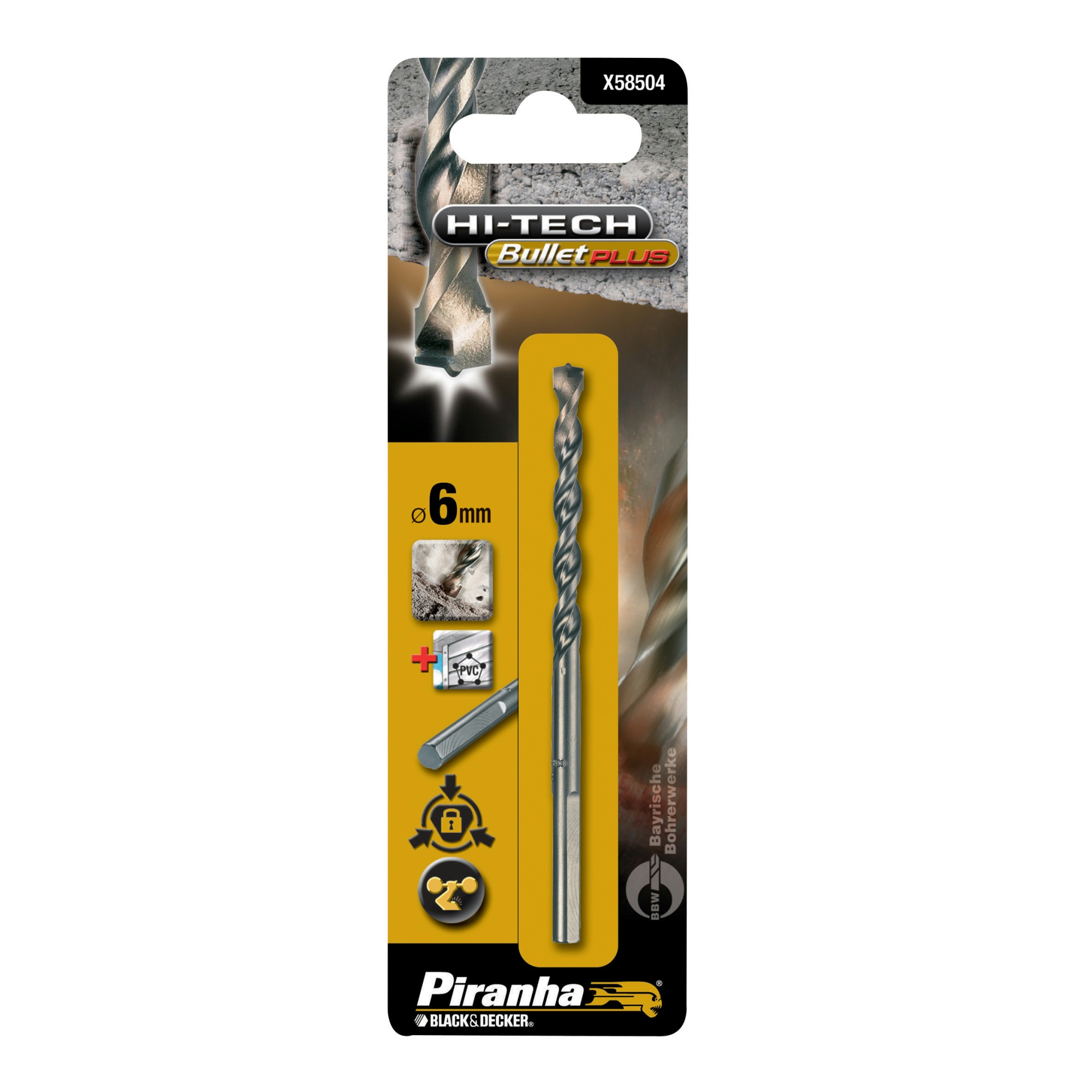 Piranha Hi Tech Bullet Plus Betonboor X58504 6 Mm piranha kopen in de aanbieding
