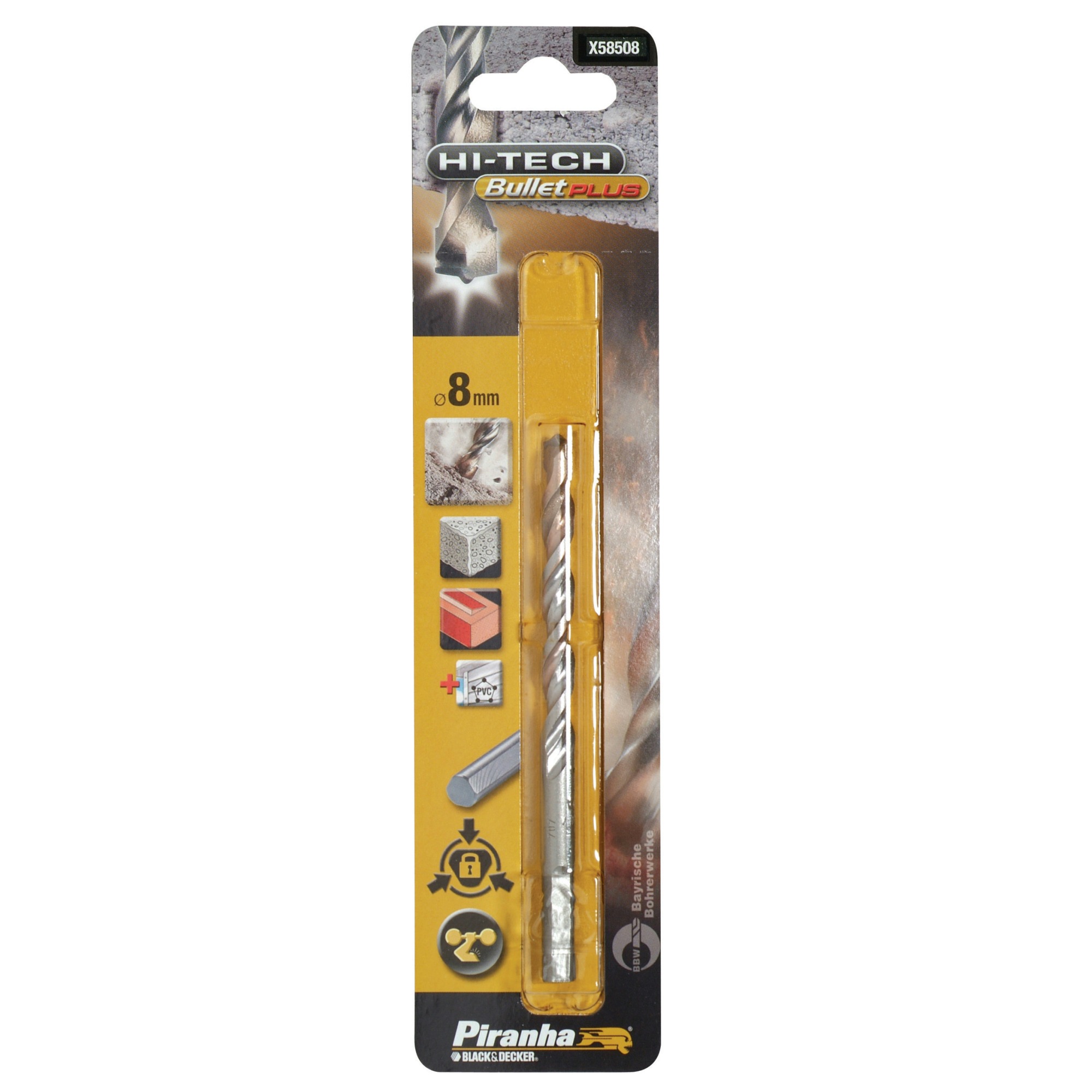 Piranha Hi Tech Bullet Plus Betonboor X58508 8 Mm piranha kopen in de aanbieding
