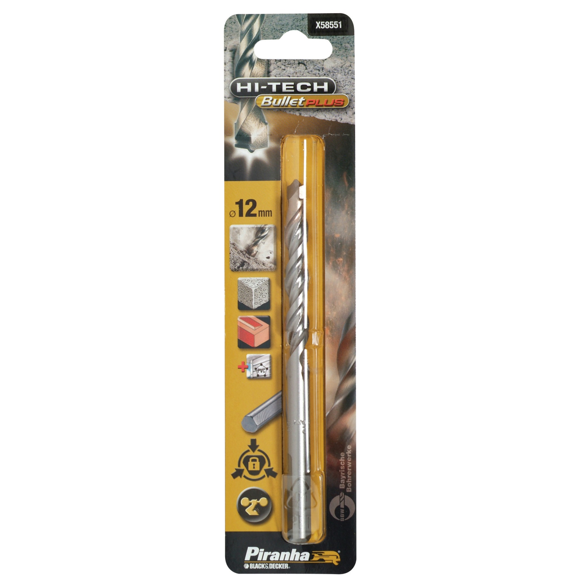 Piranha Hi Tech Bullet Plus Betonboor X58551 12 Mm piranha kopen in de aanbieding