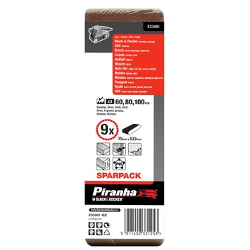 GZKTY Zirkoon schuurbanden 20 x 520 mm (21 stuks), schuurbandset korrels 3 x 60/80/100/120/180/240/320, slijpmachine voor hout, metaal, steen, gips, keramische tegels en kunststof
