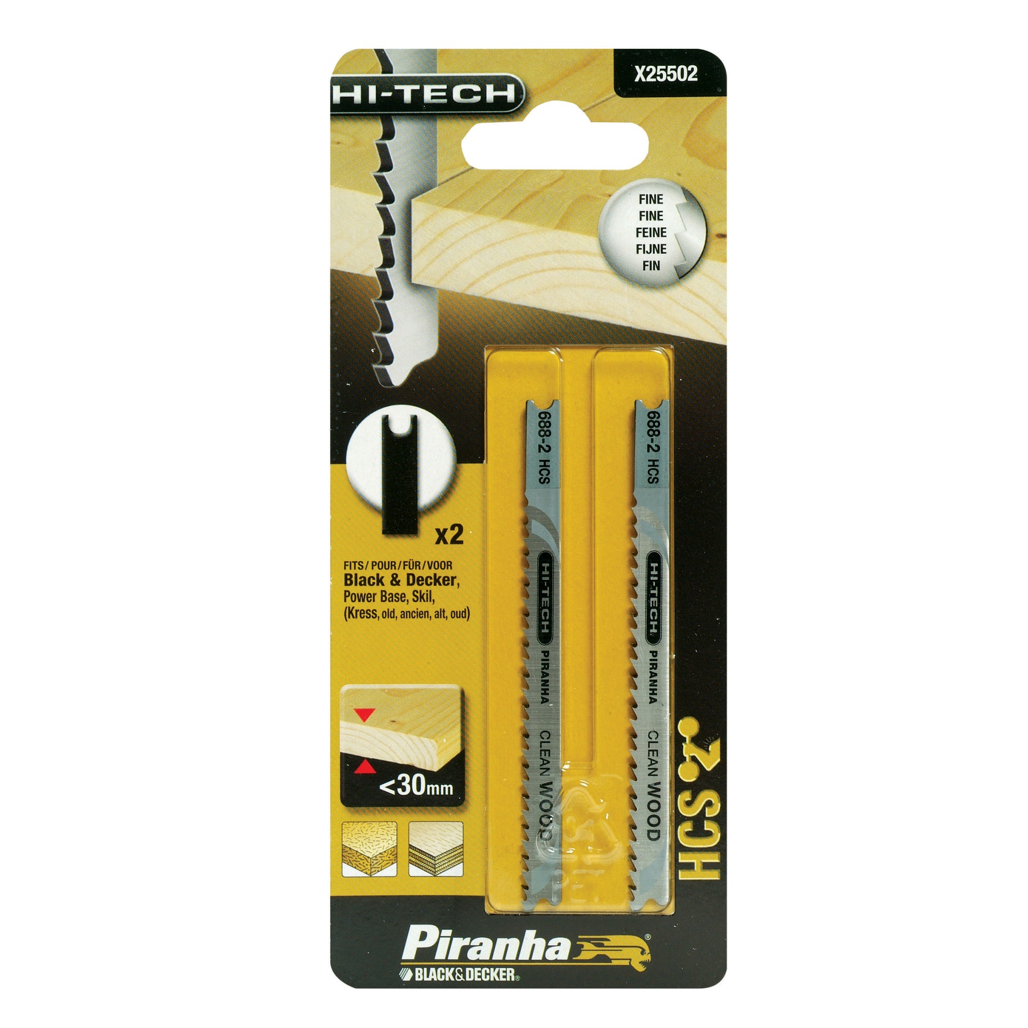 Piranha Hi Tech Decoupeerzaagblad X25502 Hcs Je Schacht 2 Stuks Voor Hout piranha kopen in de aanbieding