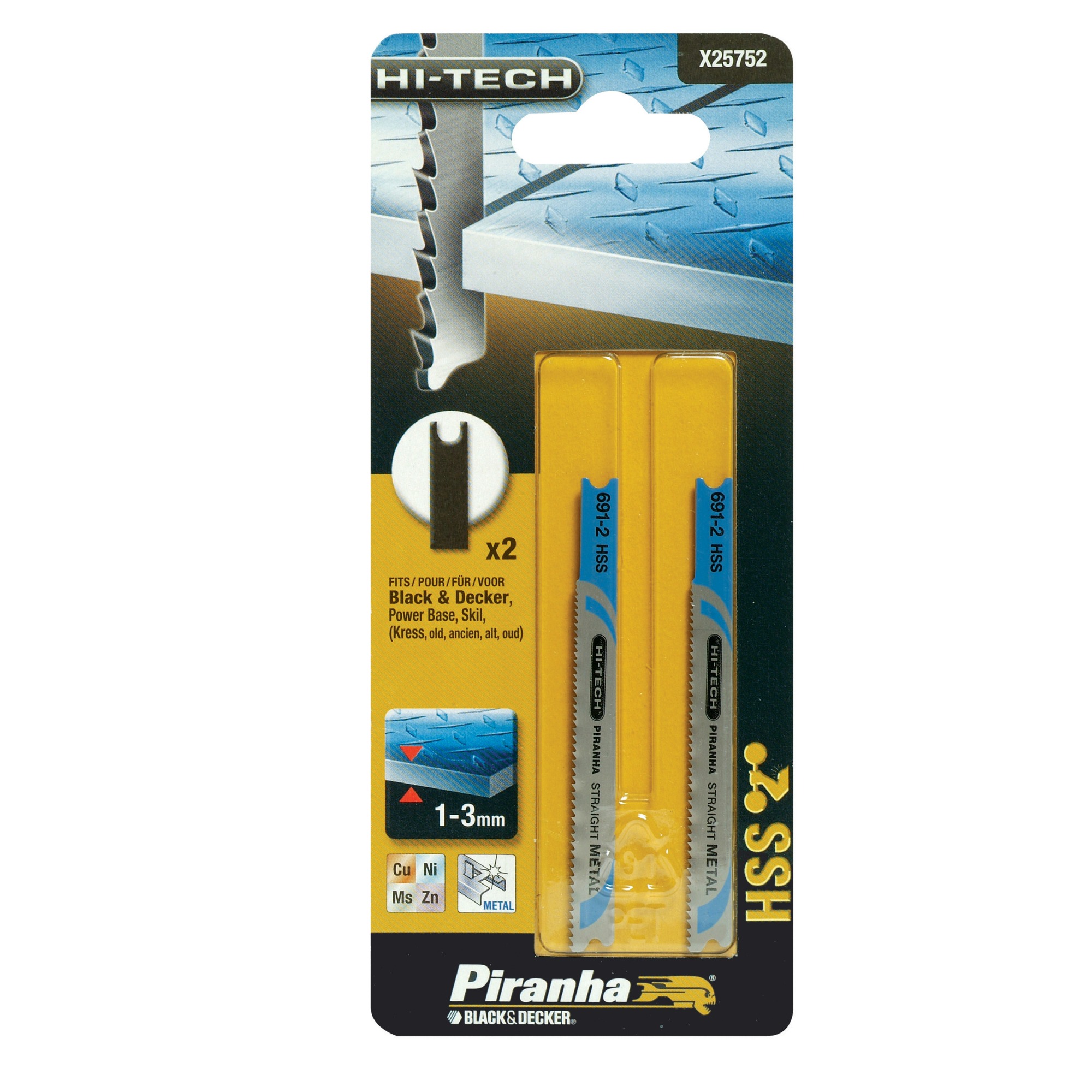 Piranha Hi Tech Decoupeerzaagblad X25752 Hss Je Schacht 2 Stuks Voor Metaal piranha kopen in de aanbieding