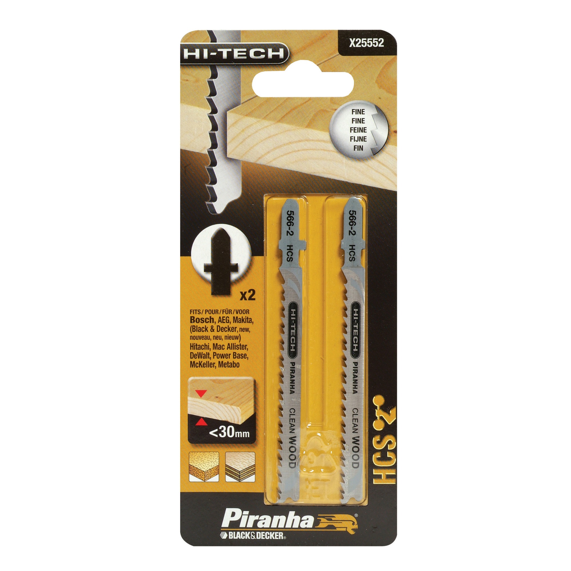 Piranha Hi Tech Decoupeerzaagblad X25552 Hcs T Schacht 2 Stuks Voor Hout piranha kopen in de aanbieding