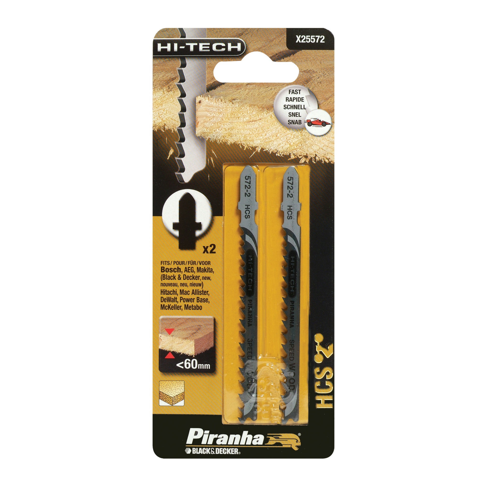 Piranha Hi Tech Decoupeerzaagblad X25572 Hcs T Schacht 2 Stuks Voor Hout piranha kopen in de aanbieding