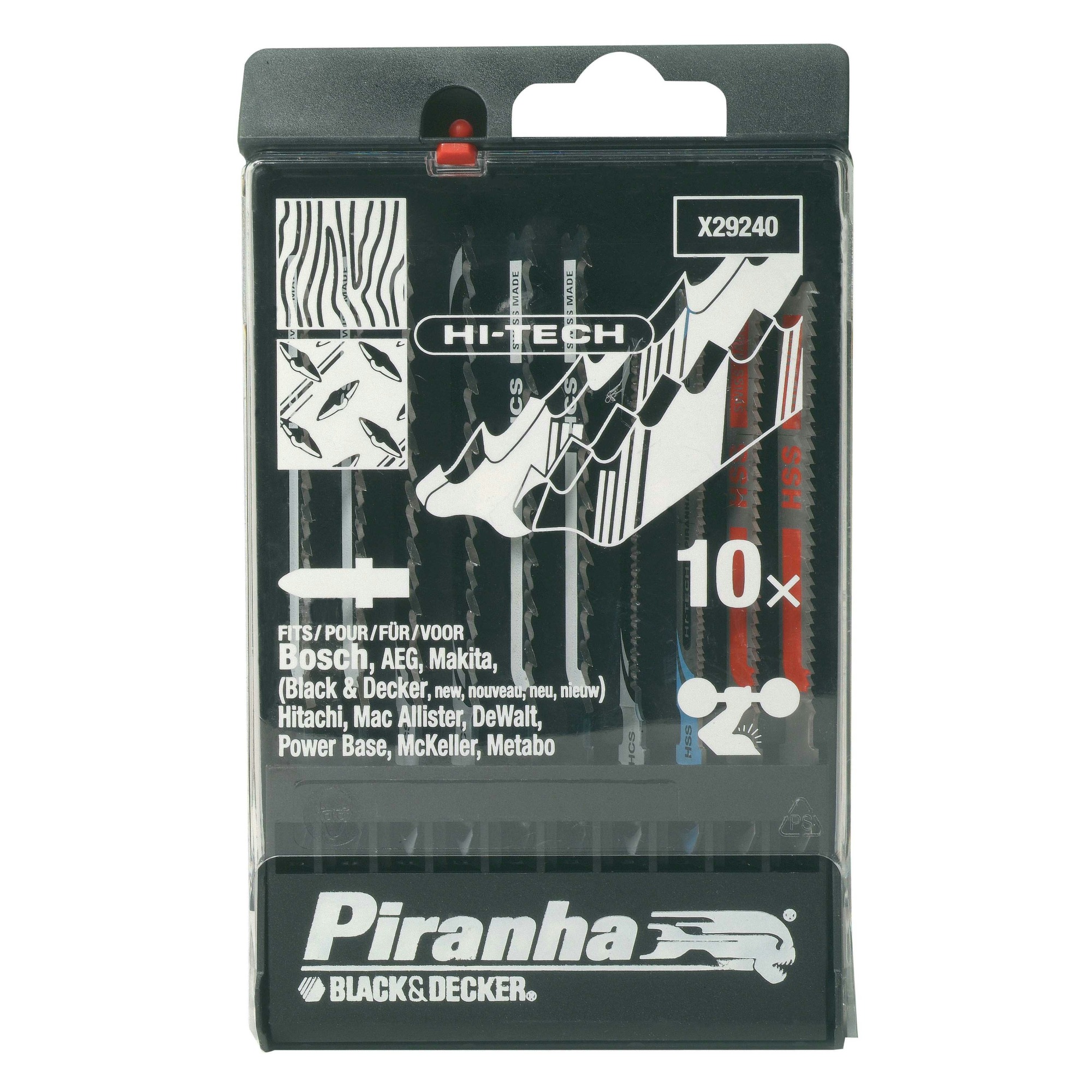 Piranha Hi Tech Decoupeerzaagbladenset X29240 T Schacht 10 Delig Voor Hout En Metaal piranha kopen in de aanbieding