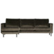 Robin chaise longue links fluweel warm groen