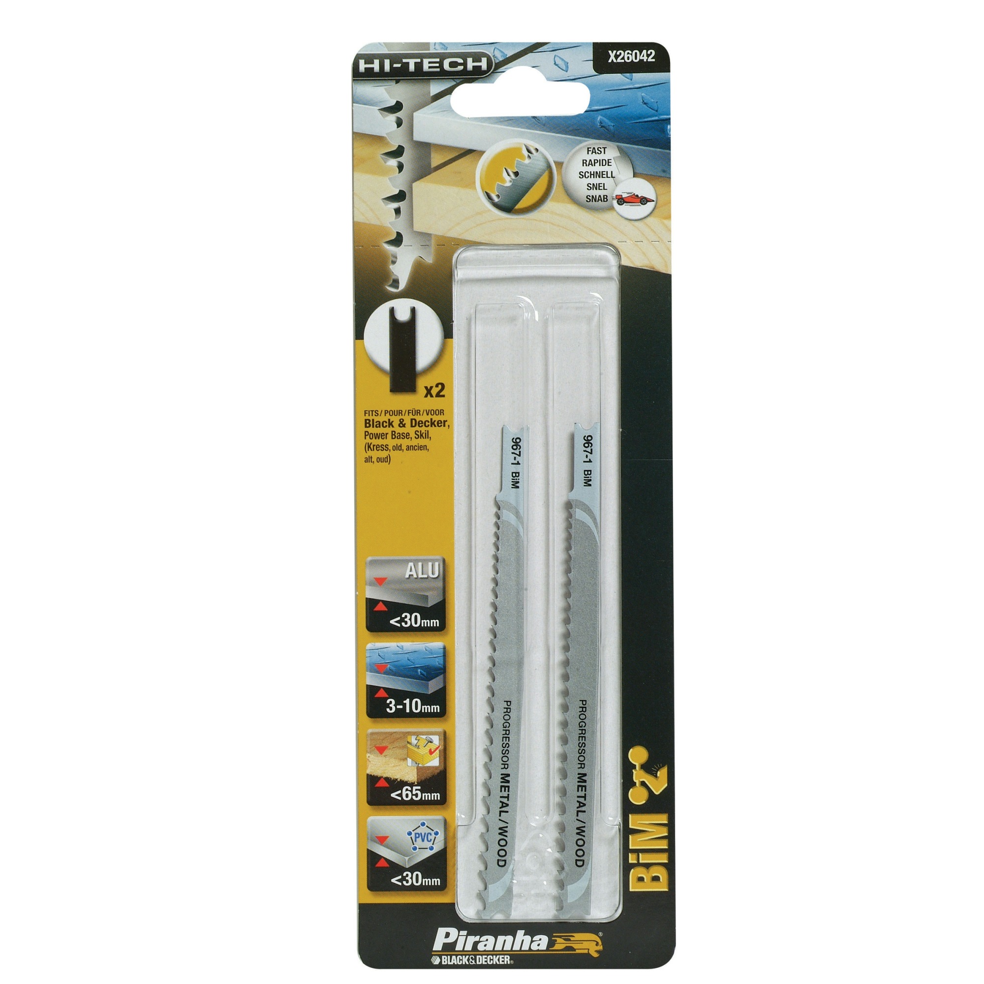 Piranha Hi Tech Decoupeerzaagblad X26042 Bim Je Schacht 2 Stuks Voor Hout En Metaal piranha kopen in de aanbieding