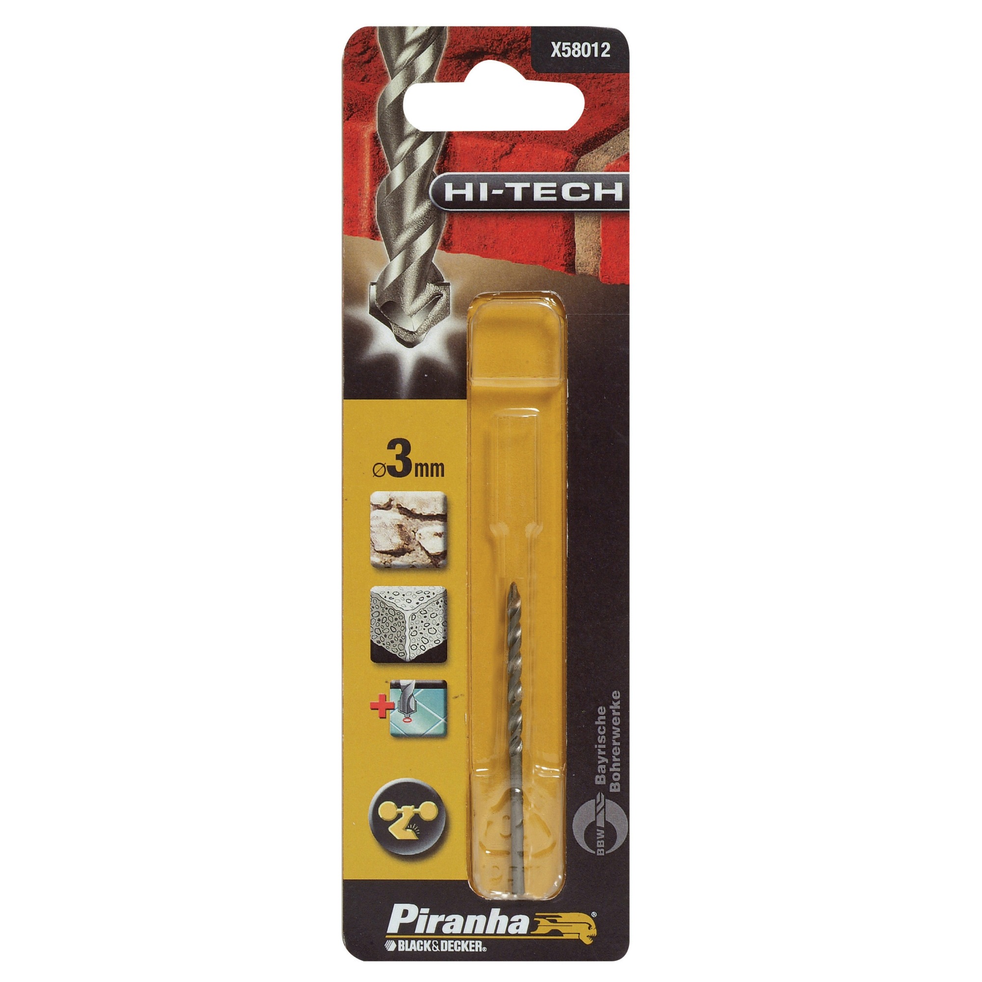 Piranha Hi Tech Steenboor X58012 3 Mm piranha kopen in de aanbieding