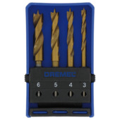 Dremel multitool accessoires - houtborenset 636 voor hout / laminaat / multiplex - 4 stuks