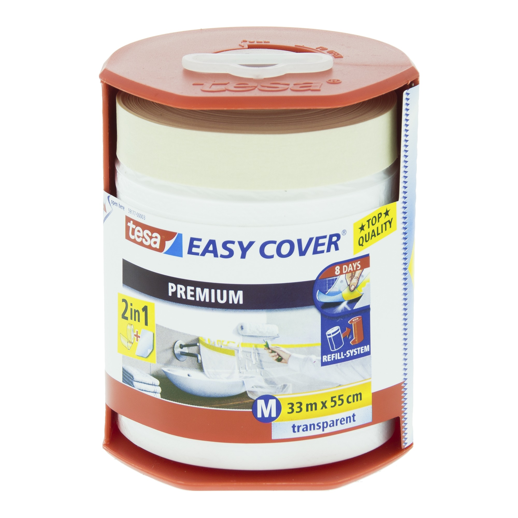 Tesa Easy Cover M 2 In 1 Afdekfolie In Dispenser 33Mx55Cm tesa kopen in de aanbieding