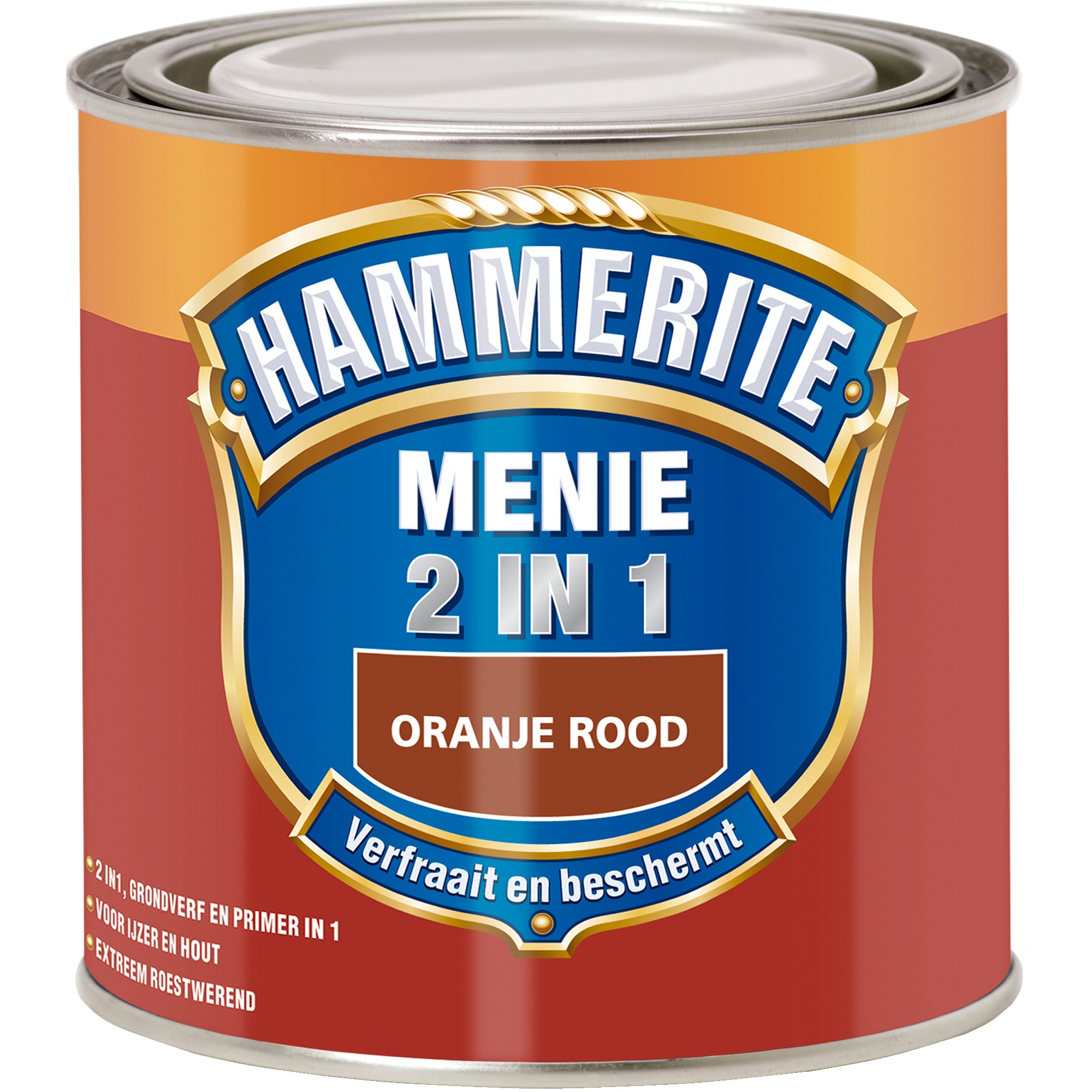 Hammerite Menie 2 In 1 Oranjerood 250 Ml hammerite kopen in de aanbieding