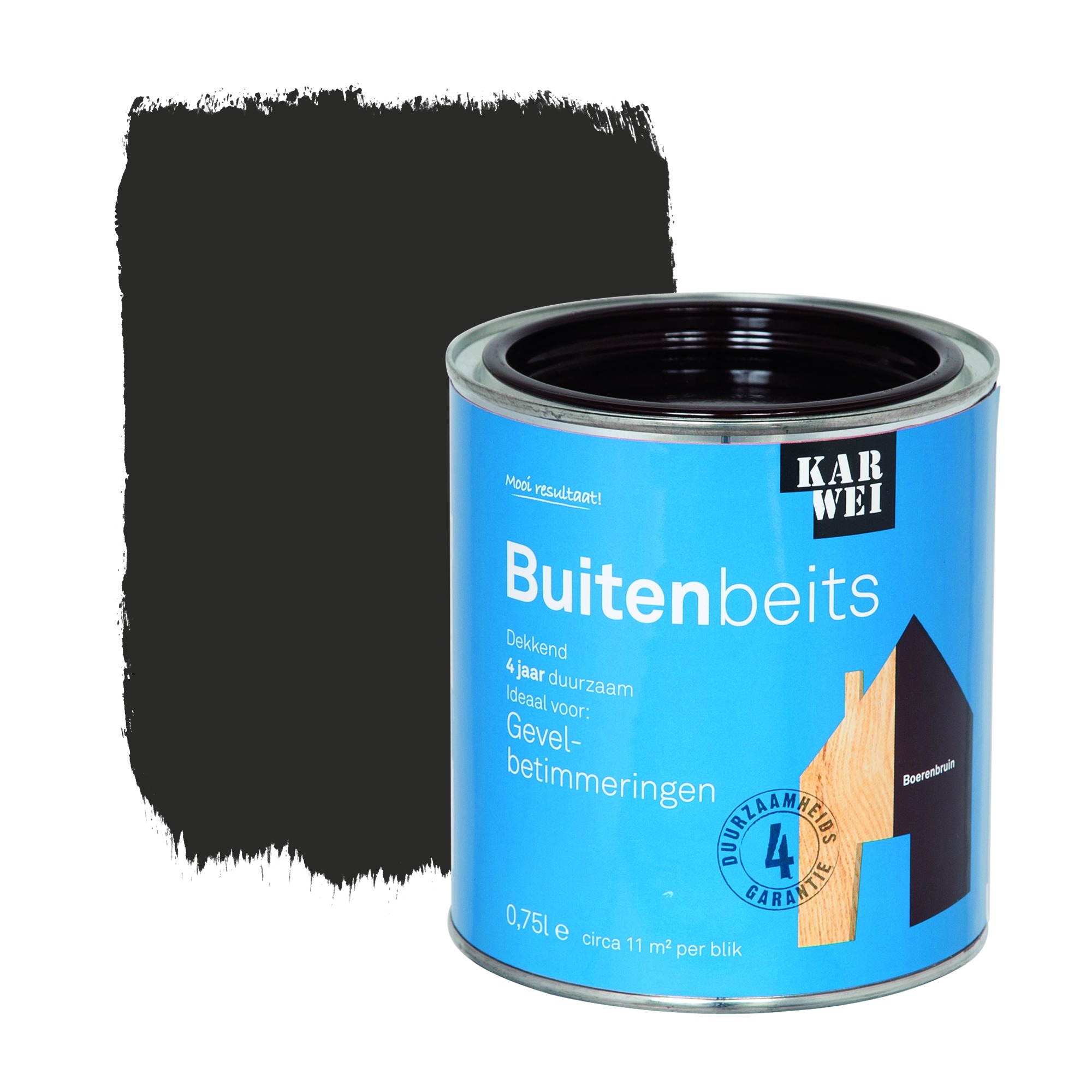 Karwei Buitenbeits Gevelbetimmeringen Boerenbruin Dekkend 750 Ml karwei kopen in de aanbieding