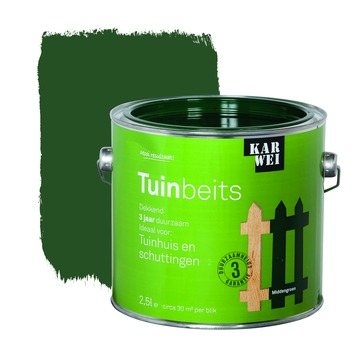 KARWEI tuinbeits tuinhuis en schuttingen middengroen dekkend 2,5 l