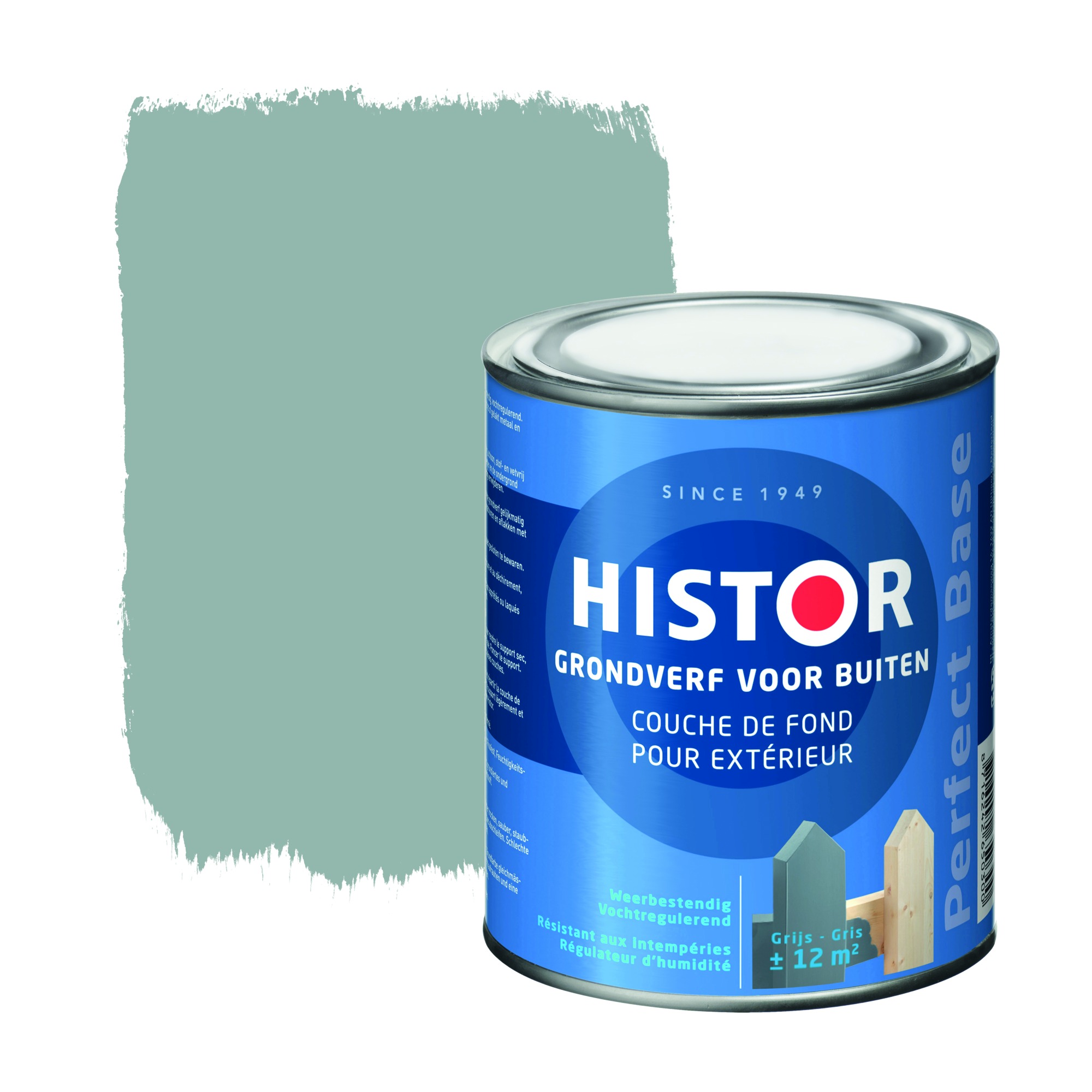 Histor Perfect Base Grondverf Voor Buiten Grijs 750 Ml histor kopen in de aanbieding