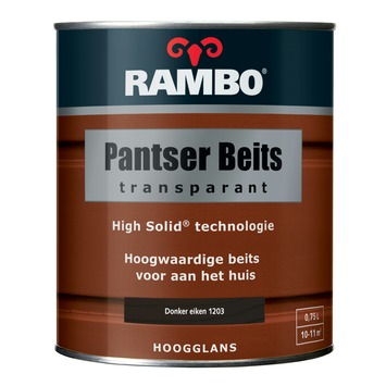 Rambo Pantser beits hoogglans donker eiken transparant 750 ml