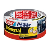 Tesa Universal Extra Power tape zwart 50 mm x 25 m