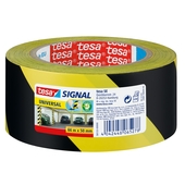 Tesa Signal waarschuwingstape geel met zwart 66 m x 50 mm