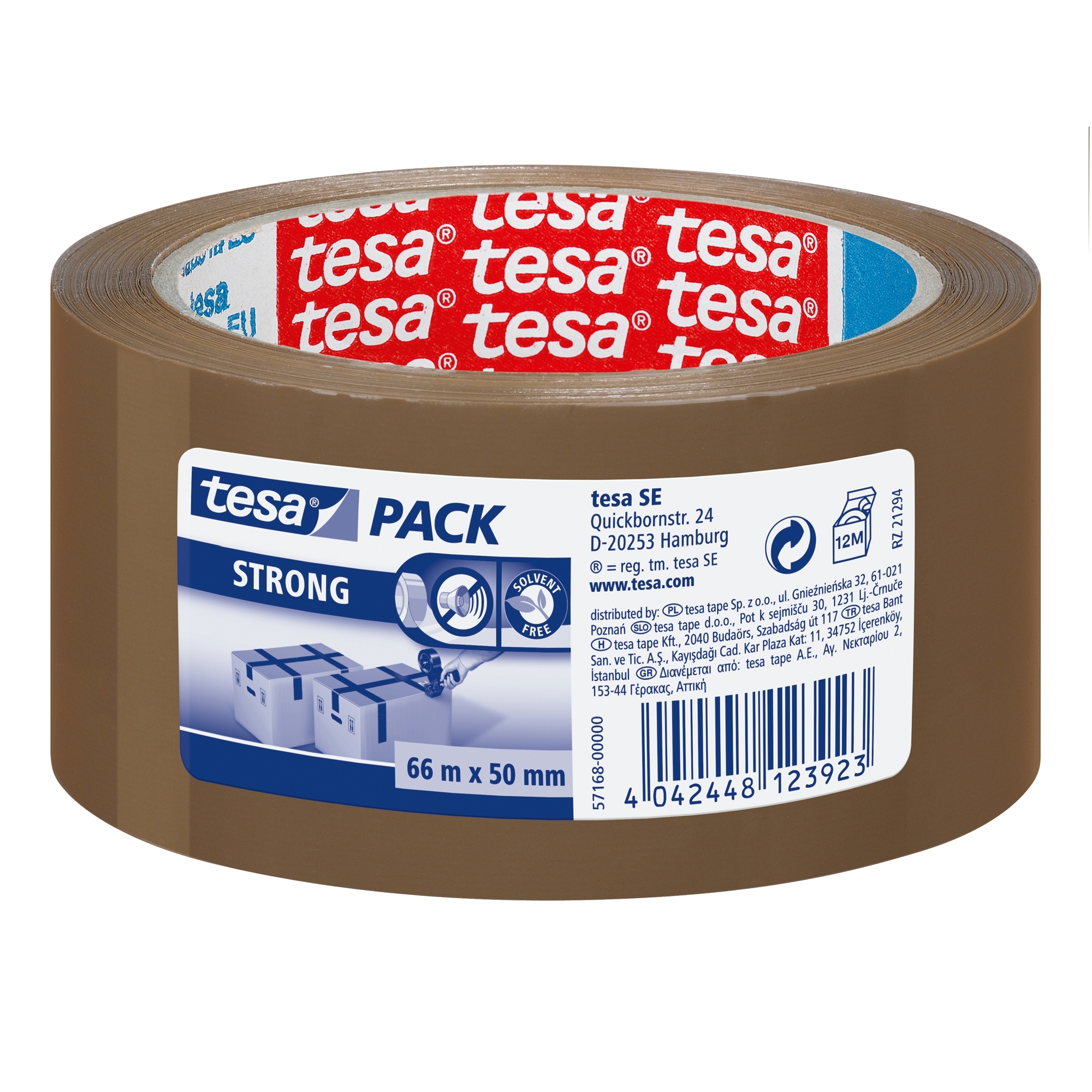 Tesa Pack Verpakkingstape 66Mx50Mm Bruin tesa kopen in de aanbieding