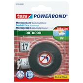 Tesa Powerbond montagetape buiten 19 mm x 1,5 m