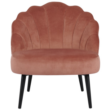 Fauteuil fluweel roze Karwei