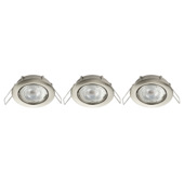 KARWEI LED inbouwspots richtbaar staal 3 stuks