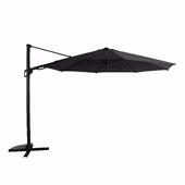 Handson zweefparasol Menorca zwart Ø 350 cm met hendel