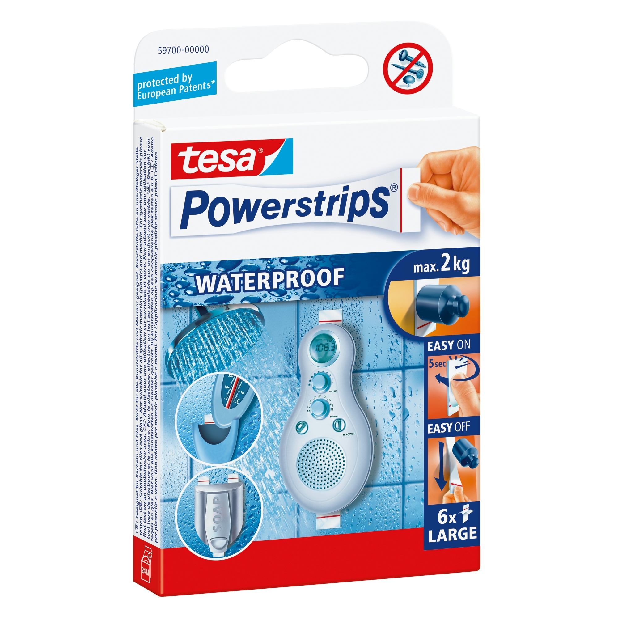 Tesa Powerstrips Waterproof Strips 6 Stuks tesa kopen in de aanbieding