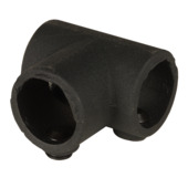 T-verbinder gordijnroede Industrieel mat zwart