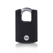 Yale Hangslot messing zware uitvoering 40 mm met zwarte body