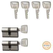NEMEF veiligheidscilinder NF3+ 30/30 mm SKG 3-sterren gelijksluitend (2 stuks)