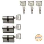 NEMEF veiligheidscilinder NF3+ 30/30 mm SKG 3-sterren gelijksluitend (3 stuks)