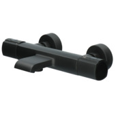 Absolut thermostatische badkraan Absi zwart 15 cm